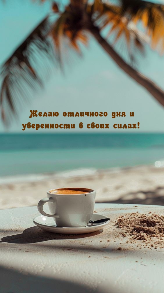 Желаю отличного дня и уверенности в своих силах!