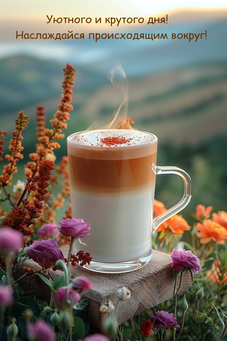 Уютного и крутого дня! Наслаждайся происходящим вокруг!