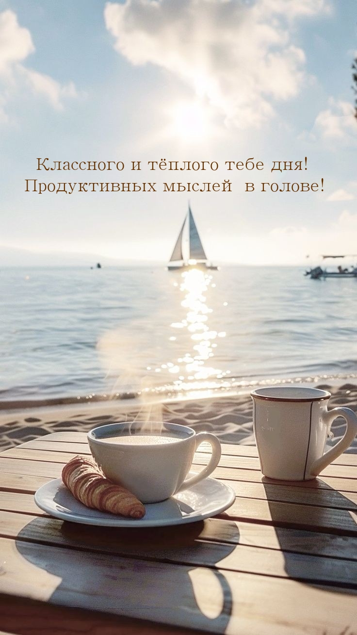Классного и тёплого тебе дня! Продуктивных мыслей в голове!