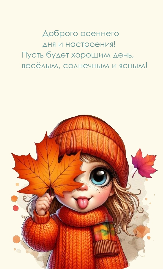 Доброго осеннего дня и настроения! Пусть будет хорошим день