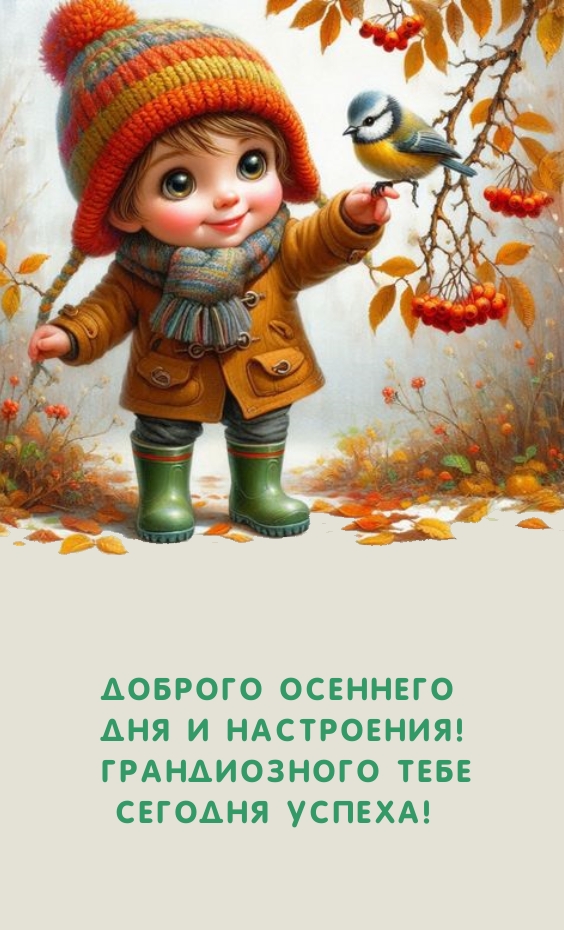 Доброго осеннего дня и настроения! Грандиозного сегодня успеха!