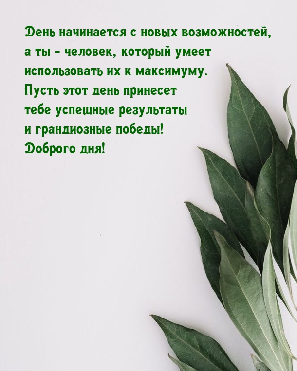 Доброго дня! День начинается с новых возможностей