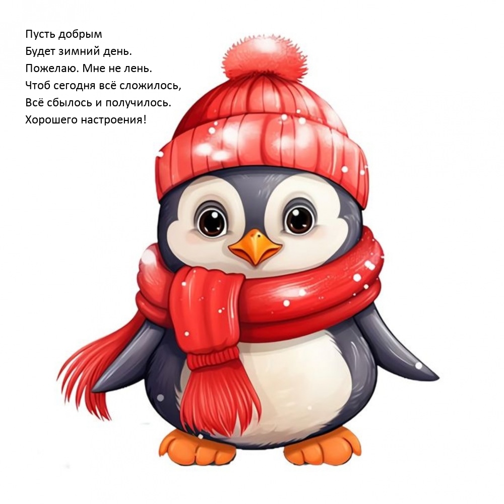 Пусть добрым будет зимний день. Пожелаю. Мне не лень.