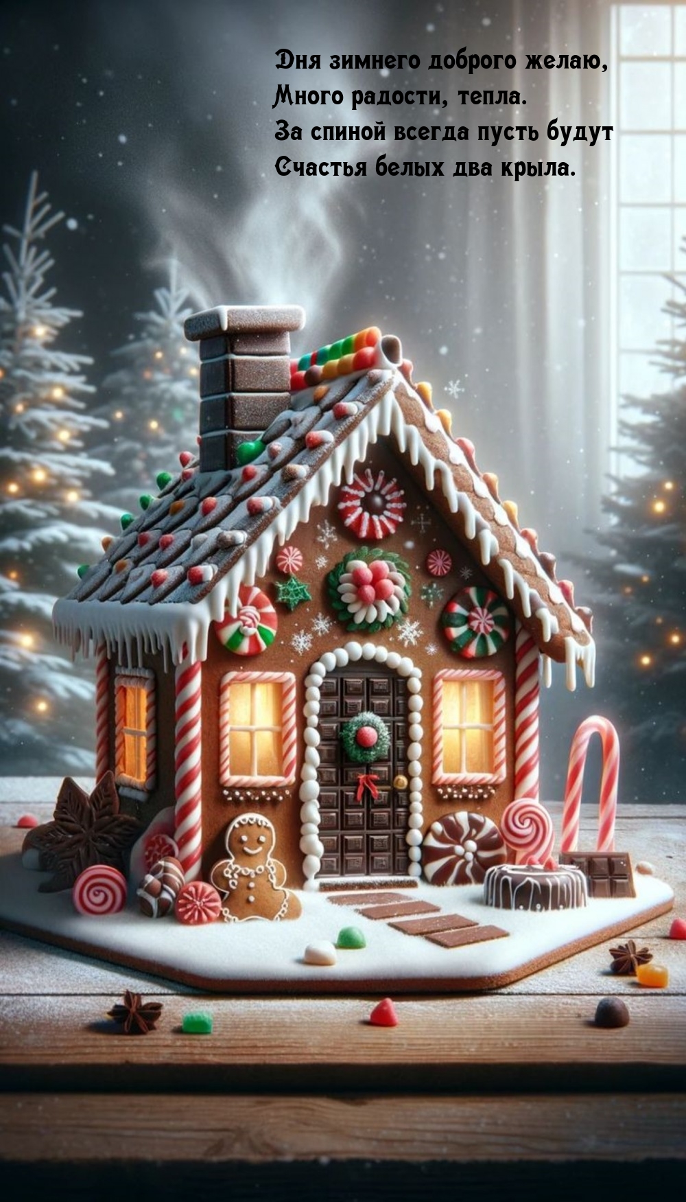 Дня зимнего доброго желаю, Много радости, тепла.
