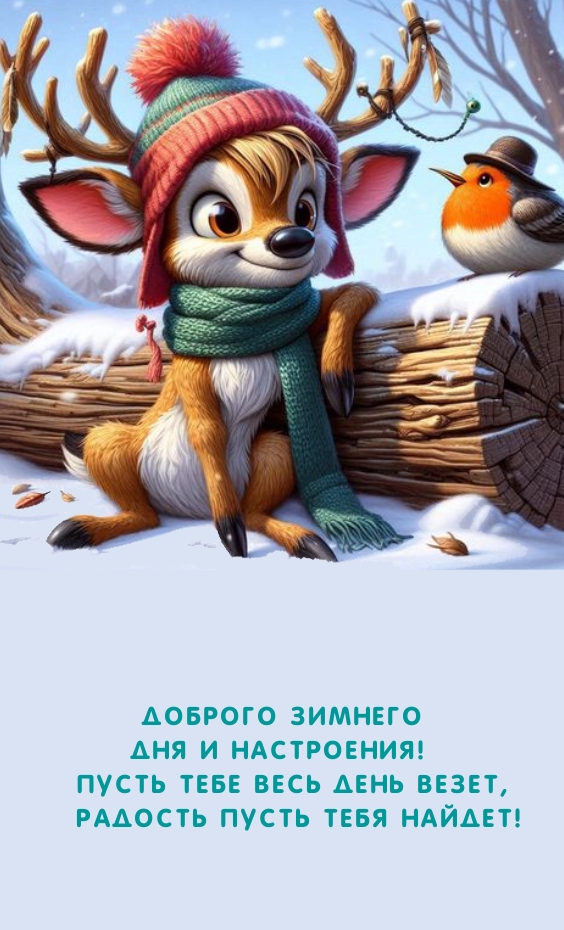 Доброго зимнего дня и настроения! Пусть тебе весь день везет