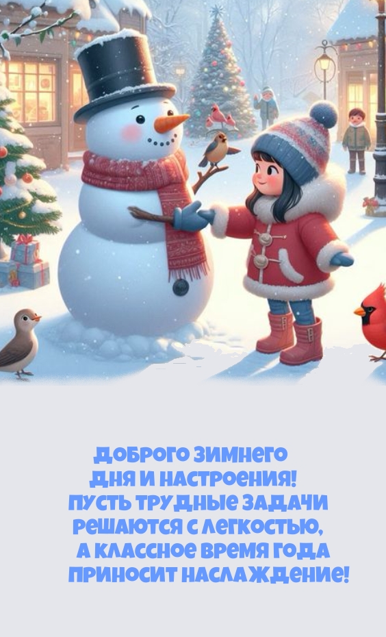 Доброго зимнего дня и настроения! Пусть трудные задачи решаются 