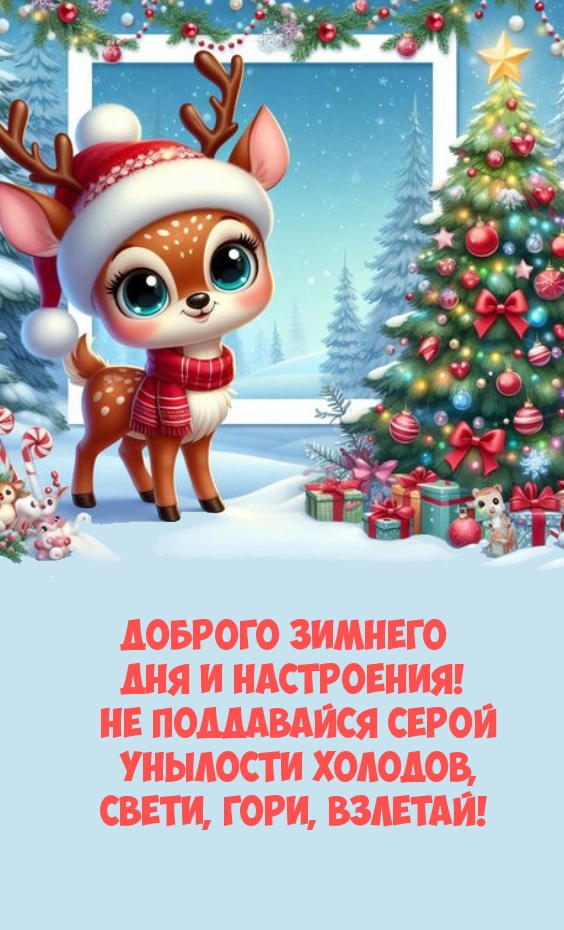 Доброго зимнего дня и настроения! Не поддавайся серой унылости холодов