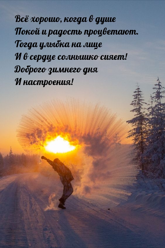 Всё хорошо, когда в душе покой и радость процветают.