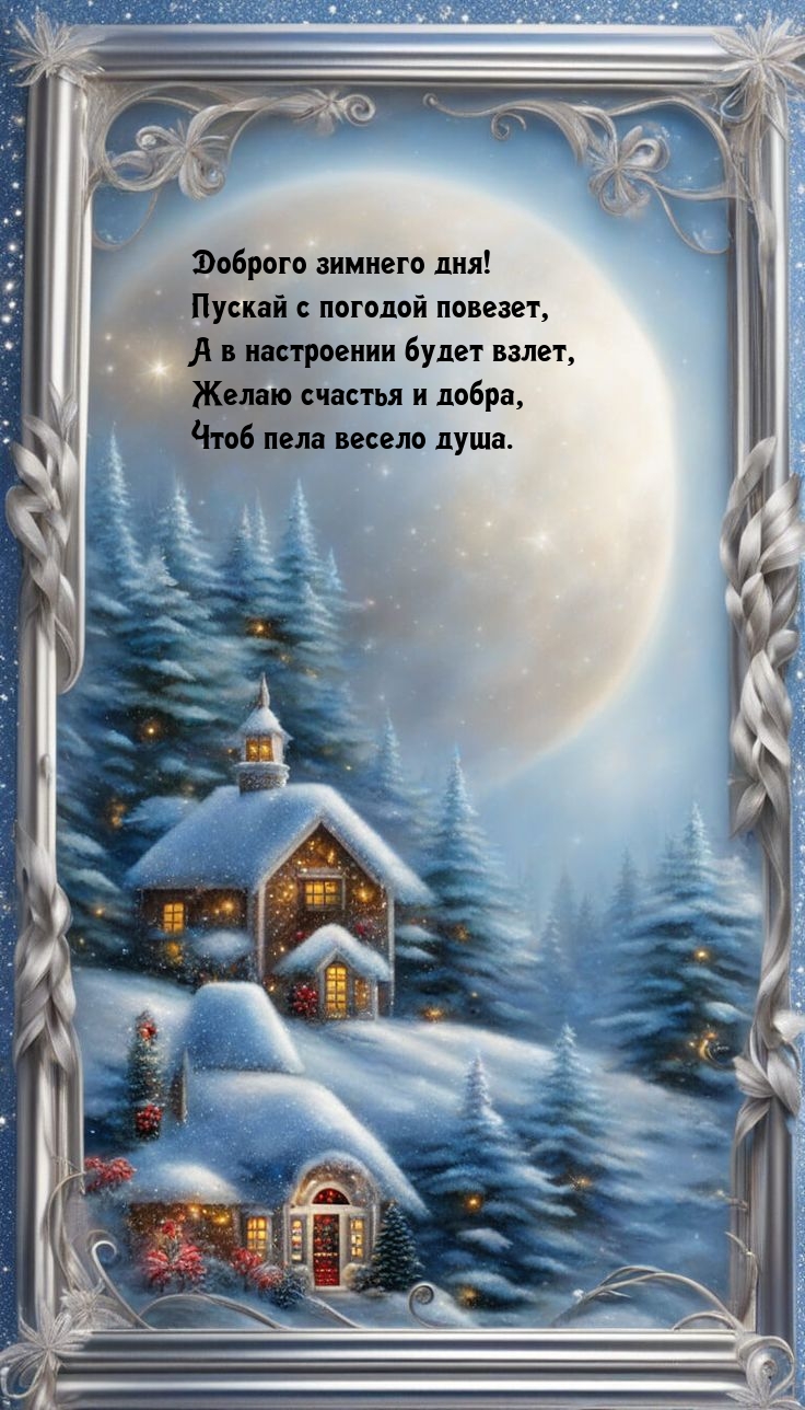 Доброго зимнего дня! Пускай с погодой повезет