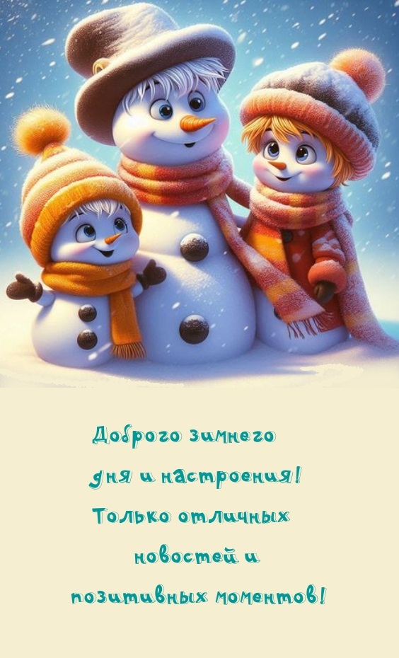 Доброго зимнего дня и настроения! Только отличных новостей