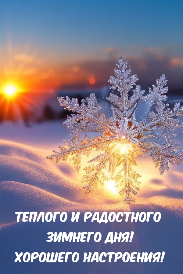 Теплого и радостного зимнего дня! Хорошего настроения!
