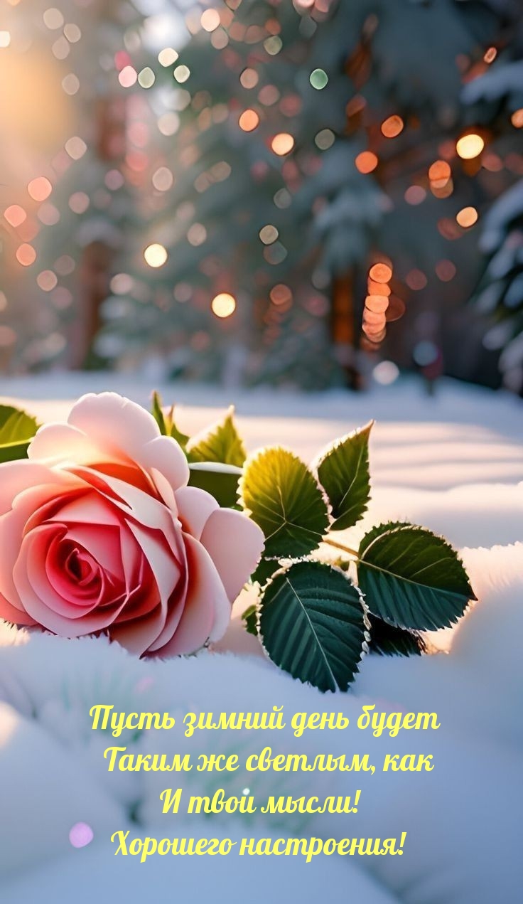 Пусть зимний день будет таким же светлым, как и твои мысли!
