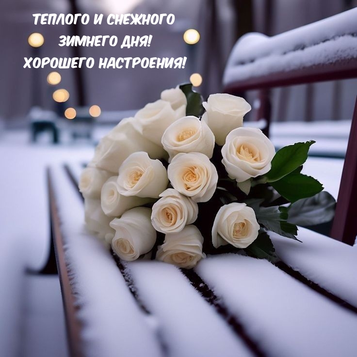 Теплого и снежного зимнего дня! Хорошего настроения!