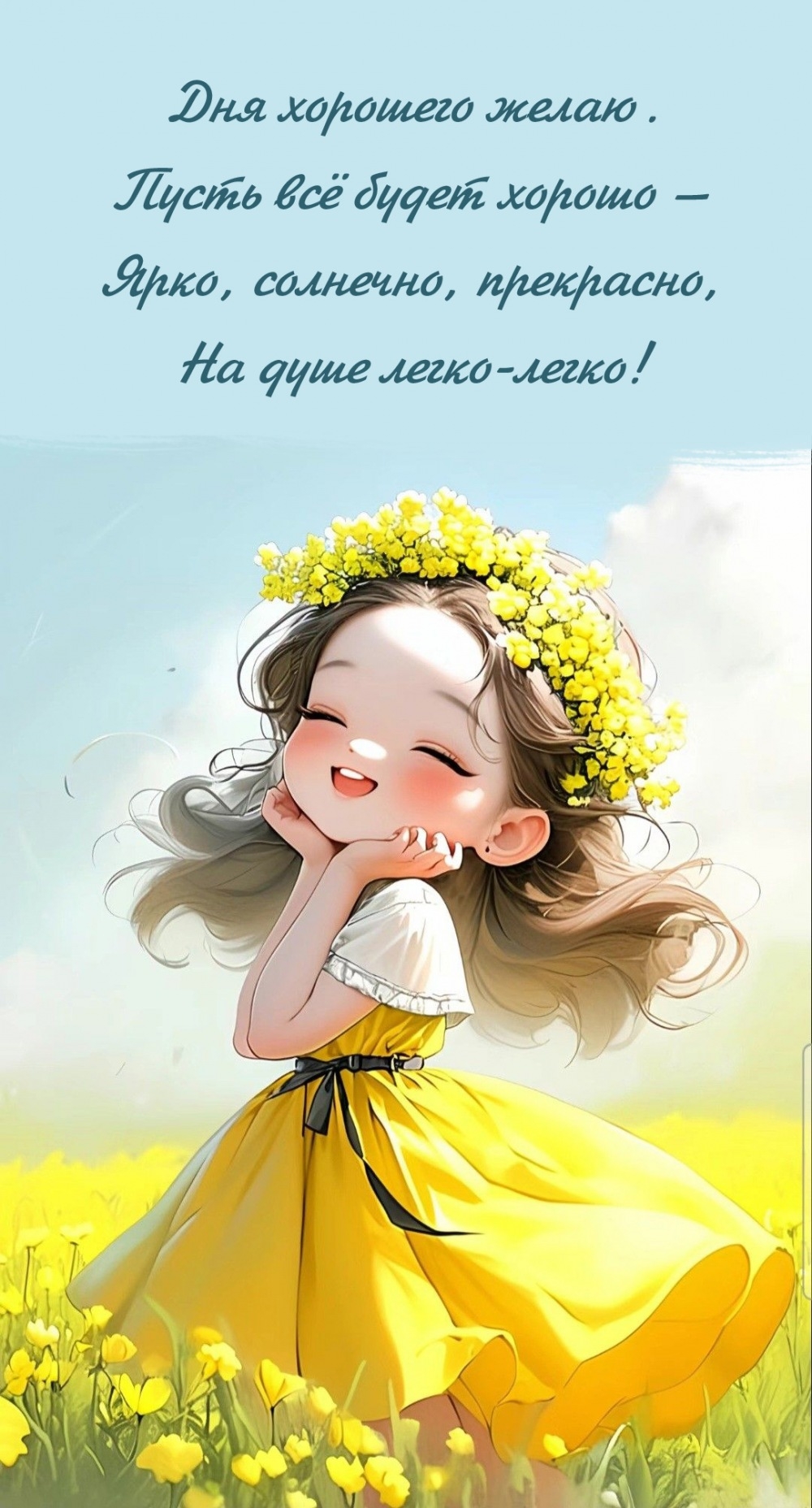 Дня хорошего желаю. Пусть всё будет хорошо — ярко, солнечно