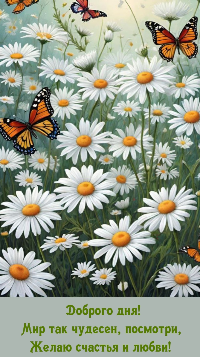 Доброго дня! Мир так чудесен, посмотри, желаю счастья и любви!
