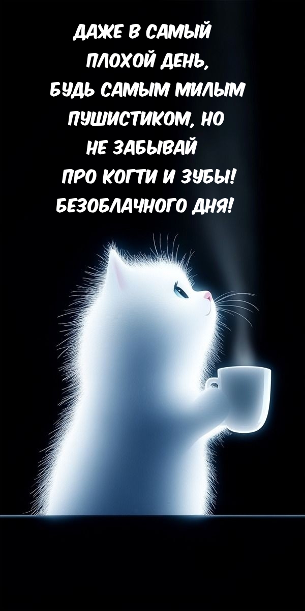 Даже в самый плохой день, будь самым милым пушистиком
