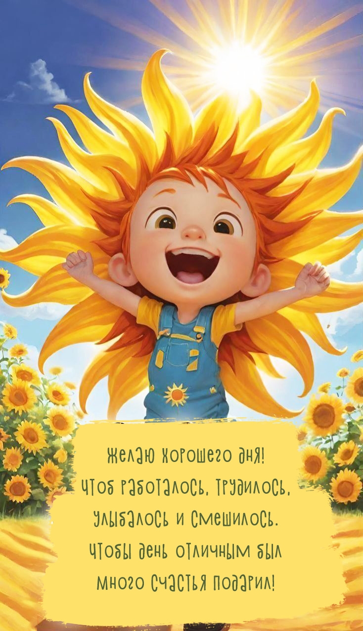 Желаю хорошего дня! Чтоб работалось, трудилось, улыбалось 