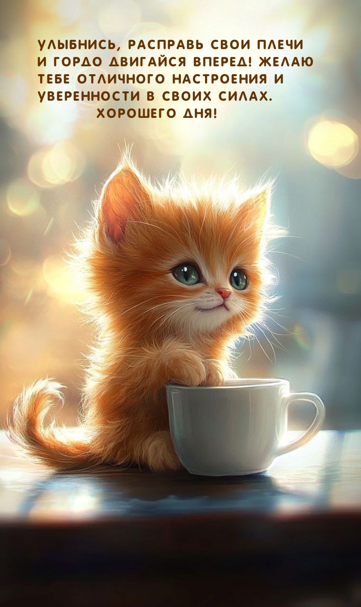 Улыбнись, расправь свои плечи и гордо двигайся вперед!