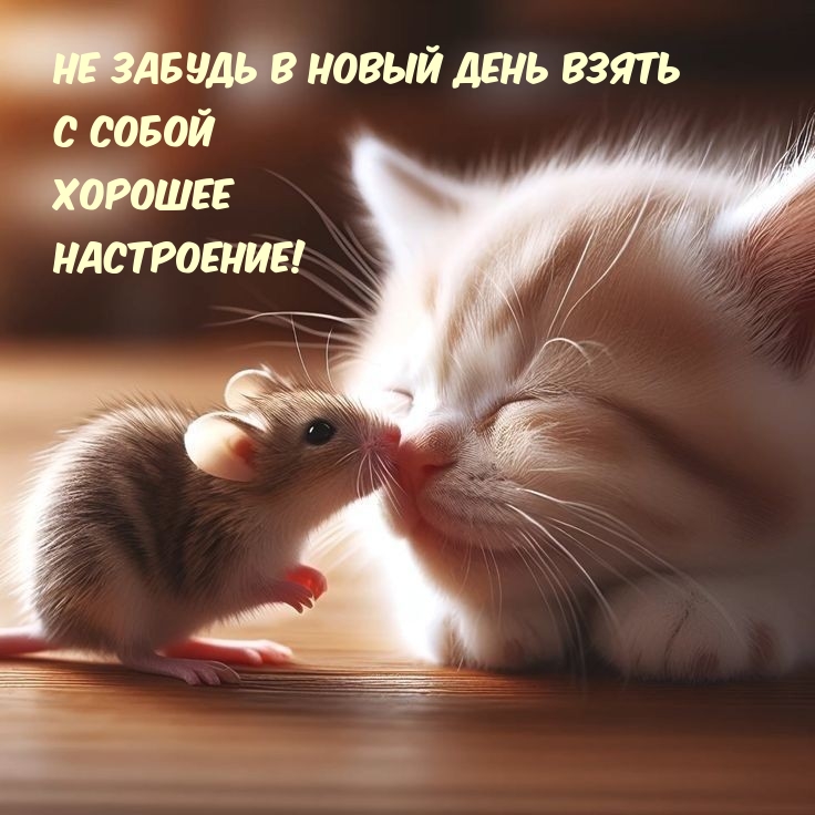Не забудь в новый день взять с собой хорошее настроение!