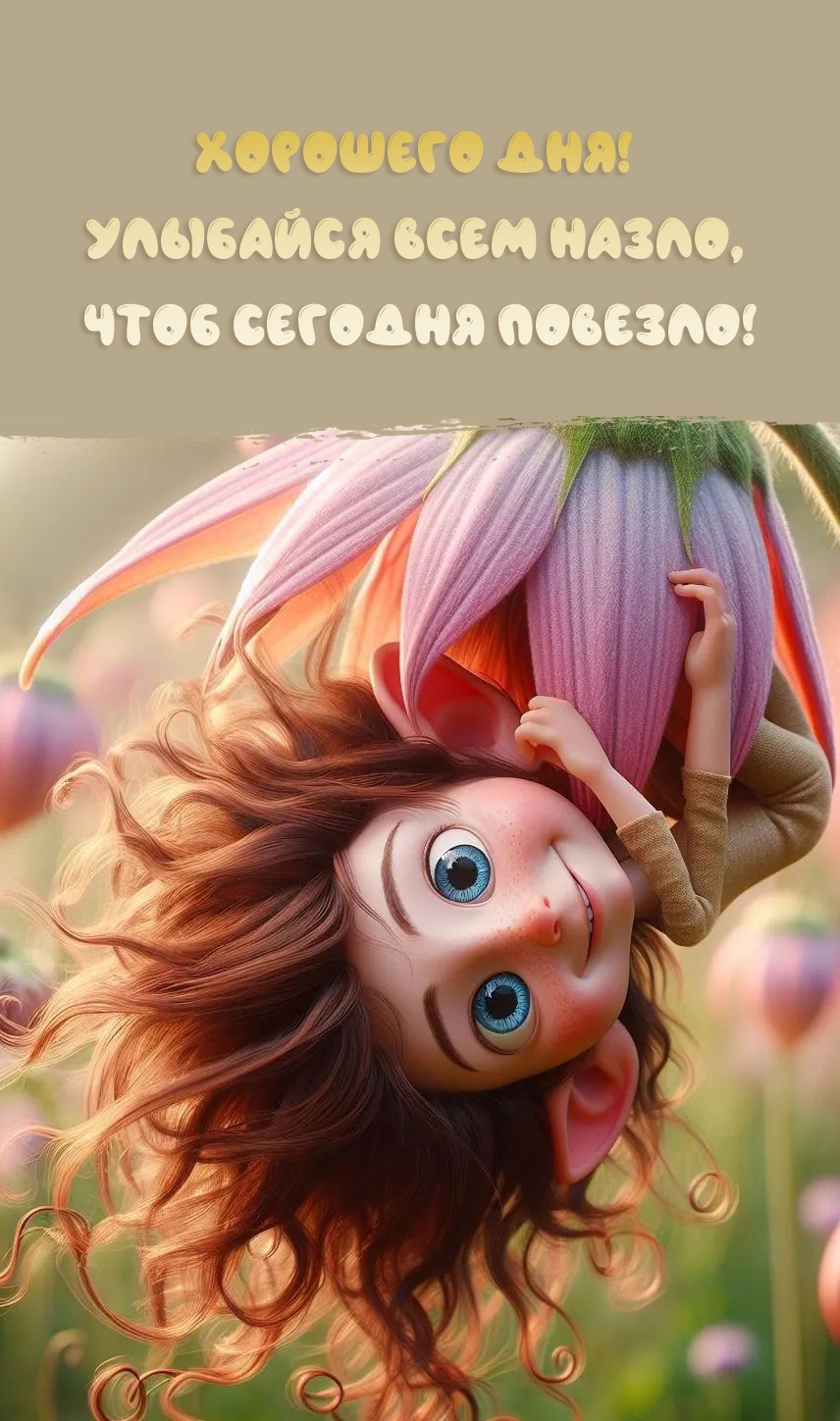 Хорошего дня! Улыбайся всем назло, чтоб сегодня повезло!