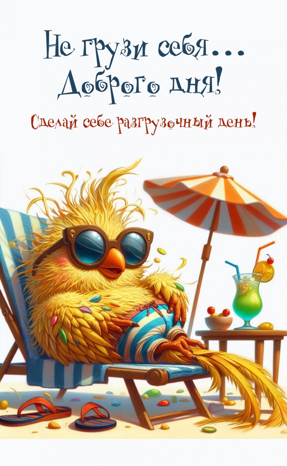 Не грузи себя... Доброго дня! Сделай себе разгрузочный день! 