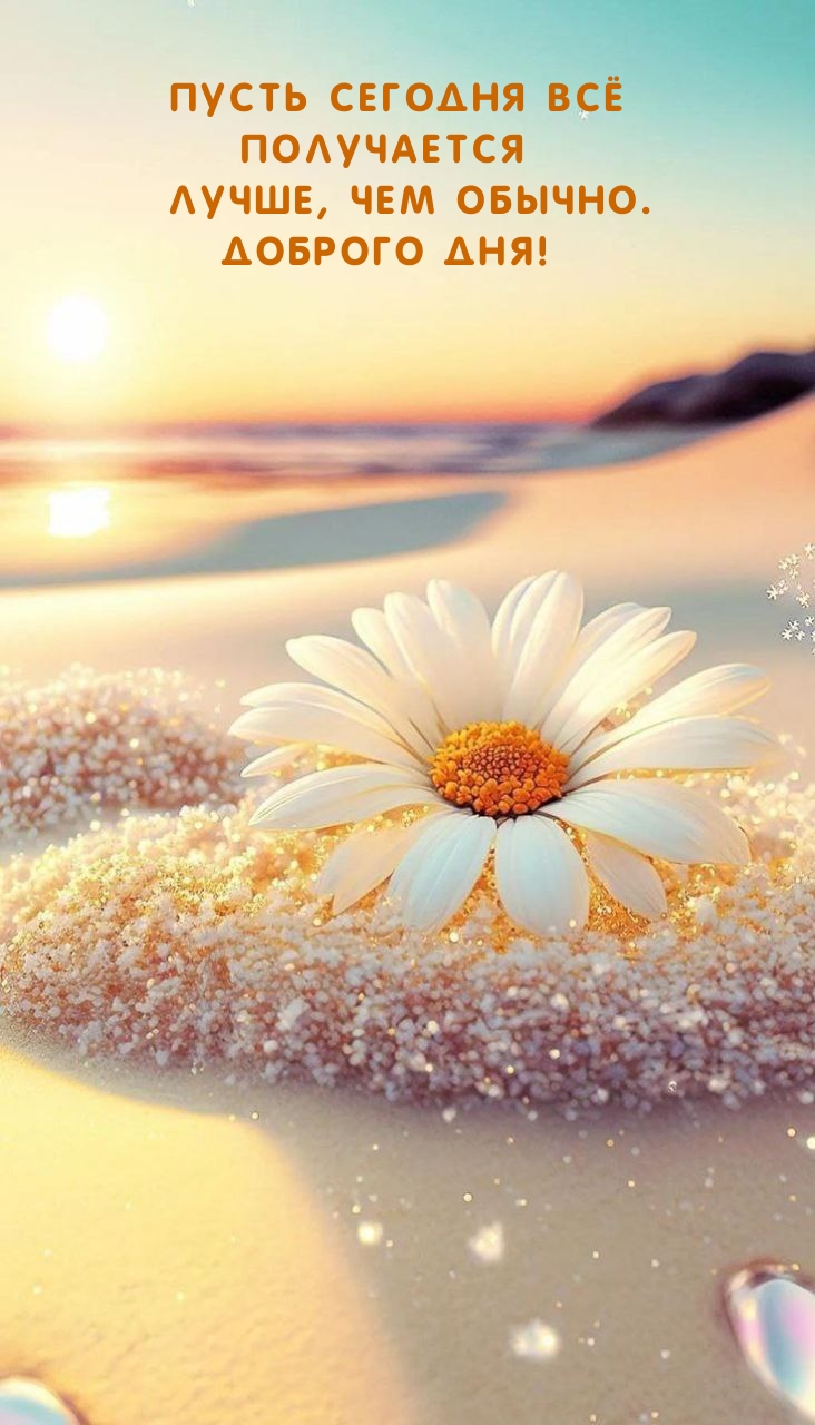 Пусть сегодня всё получается лучше, чем обычно. Доброго дня!