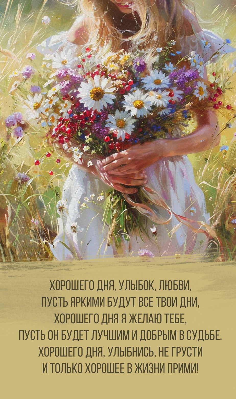 Хорошего дня, улыбок, любви, пусть яркими будут все твои дни