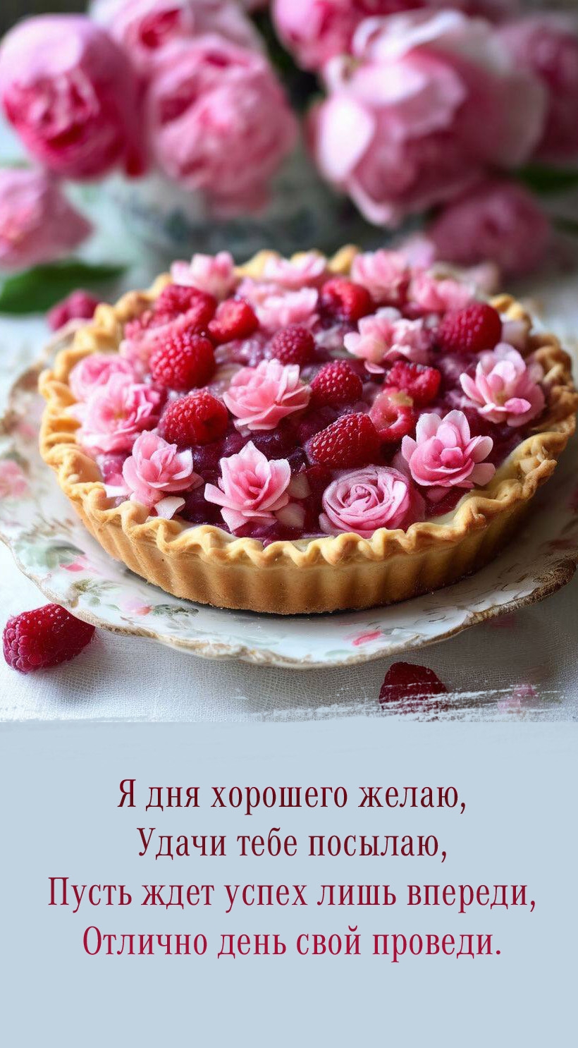 Я дня хорошего желаю, удачи посылаю, пусть ждет успех лишь впереди
