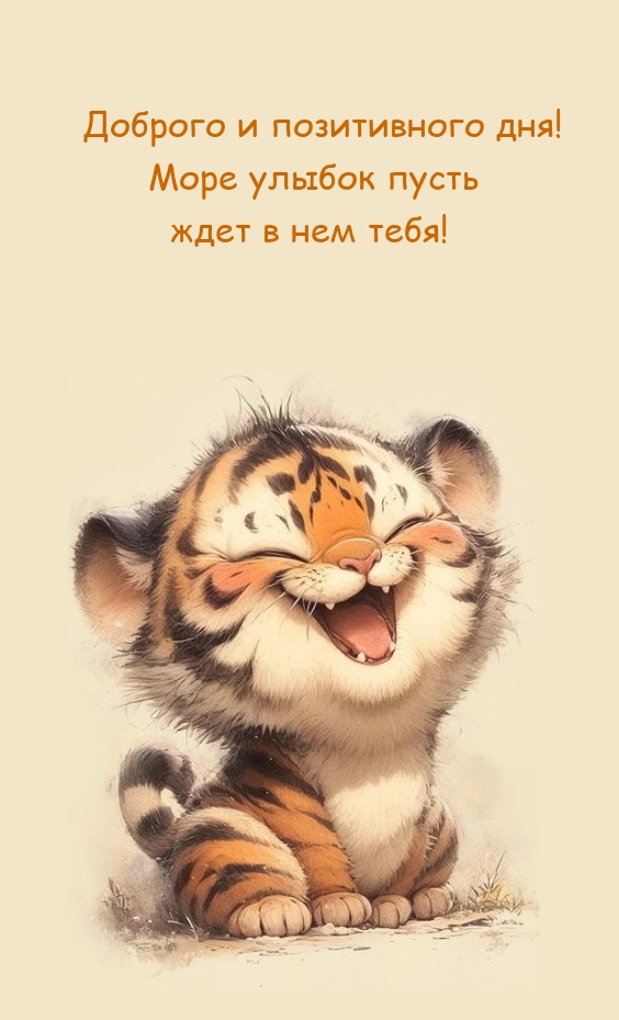 Доброго и позитивного дня! Море улыбок пусть ждет в нем тебя!