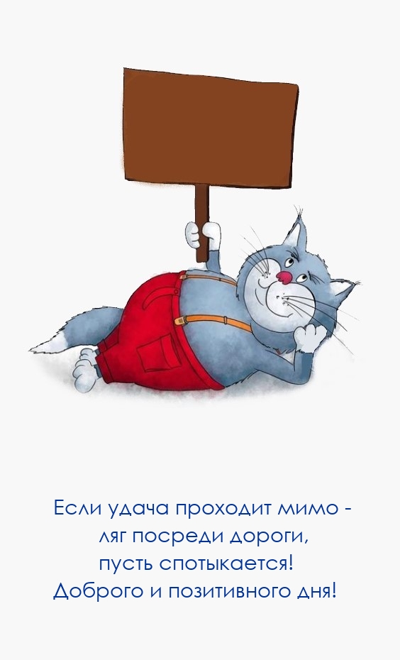 Если удача проходит мимо - ляг посреди дороги