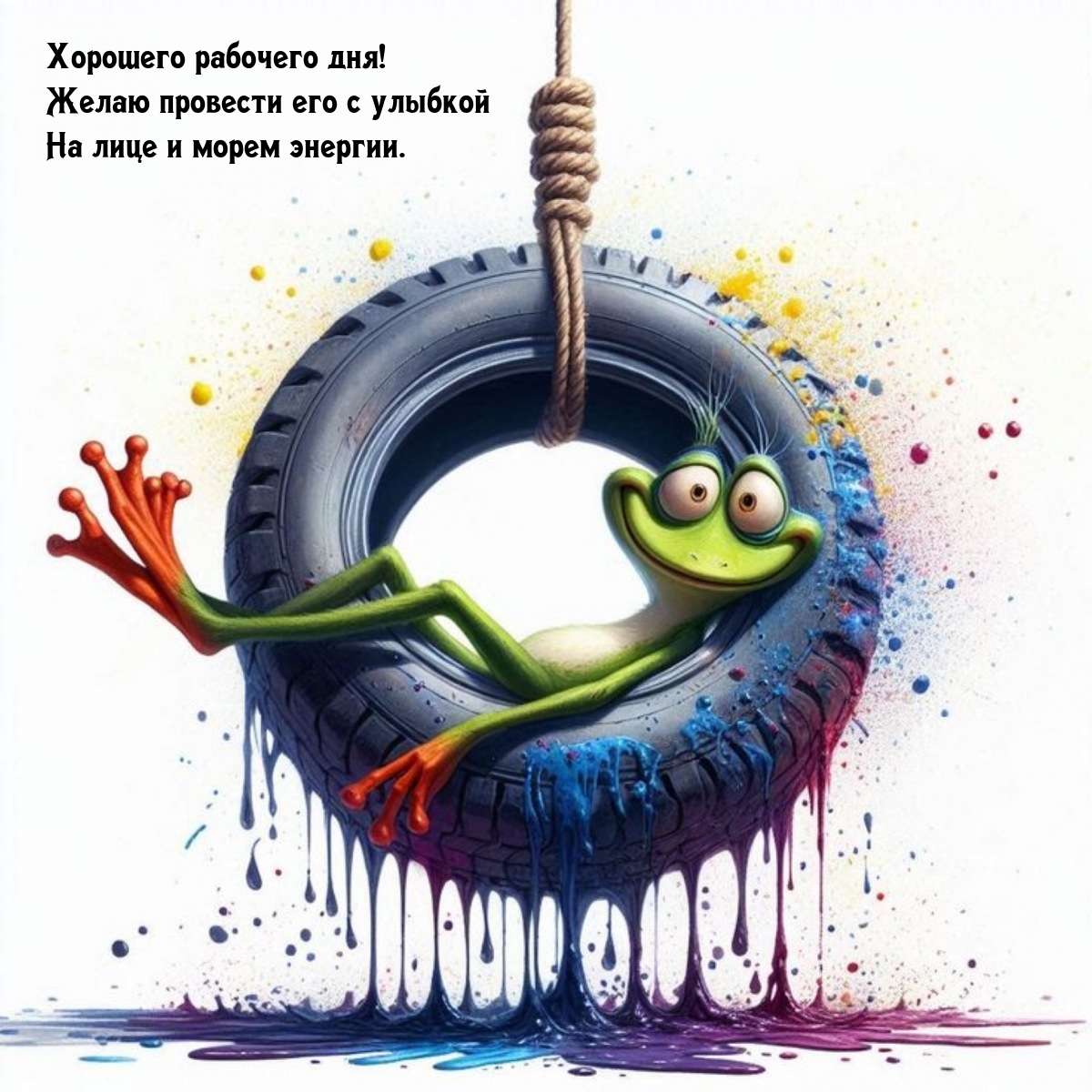 Хорошего рабочего дня! Желаю провести его с улыбкой