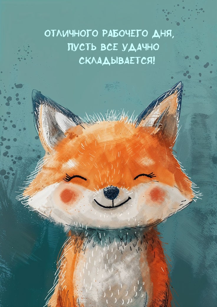Отличного рабочего дня, пусть все удачно складывается!