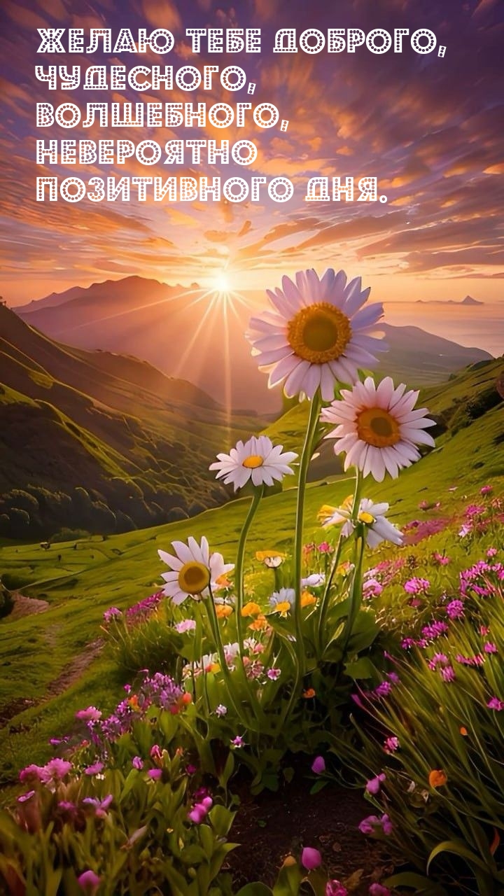 Доброго, чудесного, волшебного, невероятно позитивного дня.
