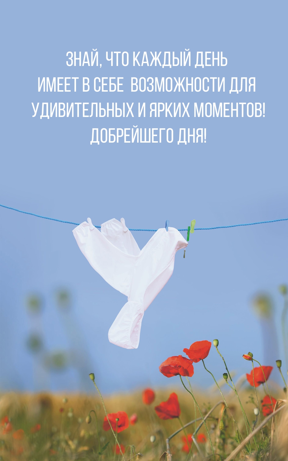 Добрейшего дня! Знай, что каждый день имеет в себе возможности 