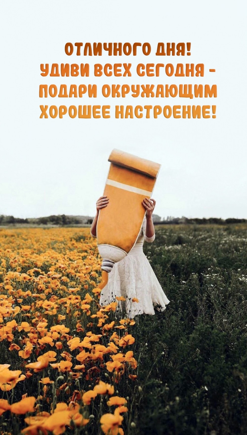 Отличного дня! Удиви всех сегодня - подари окружающим настроение!