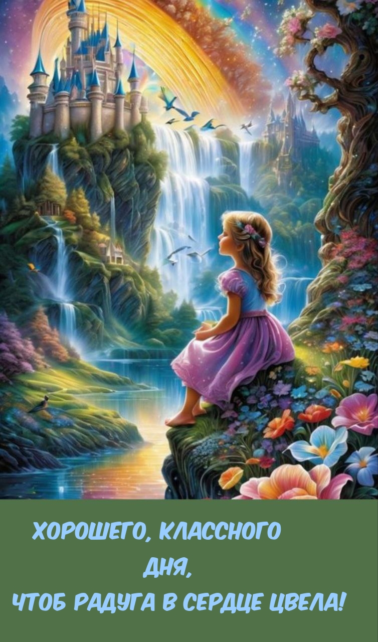 Хорошего, классного дня, чтоб радуга в сердце цвела!
