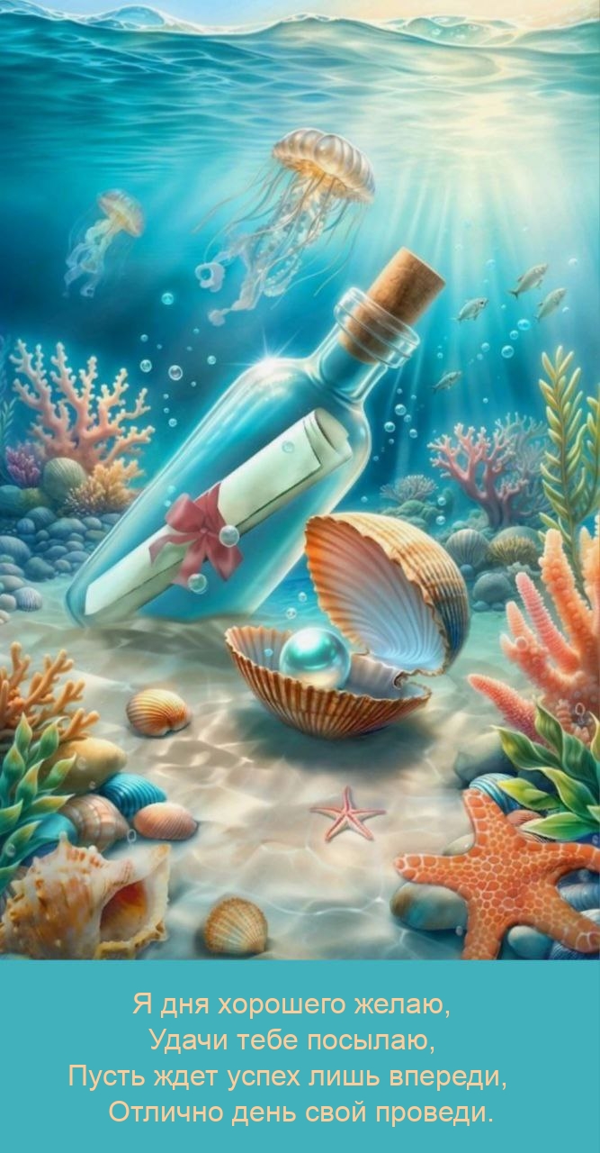 Пусть ждет успех лишь впереди, отлично день свой проведи.