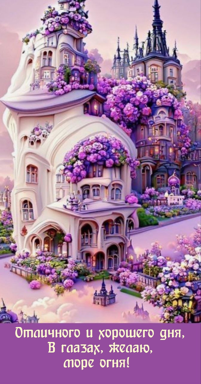 Отличного и хорошего дня, в глазах, желаю, море огня!