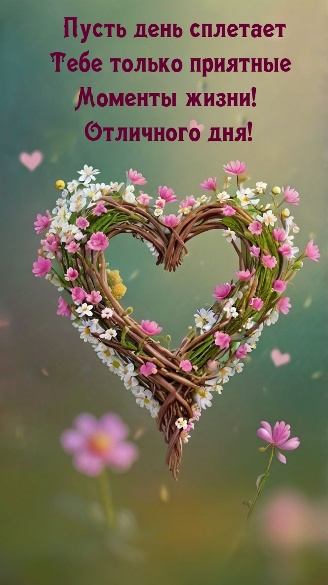 Пусть день сплетает тебе только приятные моменты жизни!