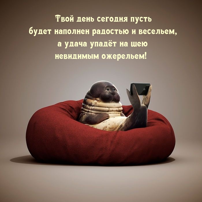 Твой день сегодня пусть будет наполнен радостью и весельем