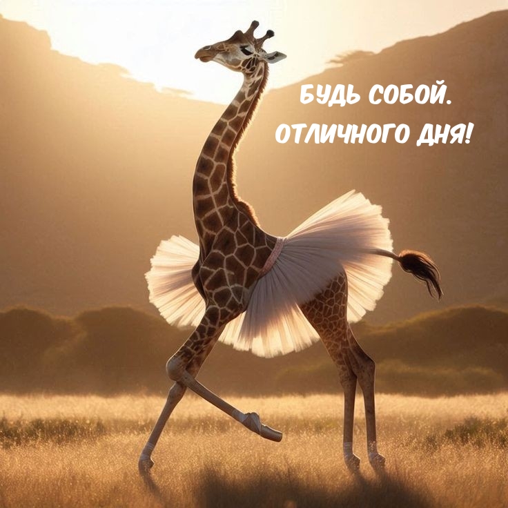 Будь собой. Отличного дня!