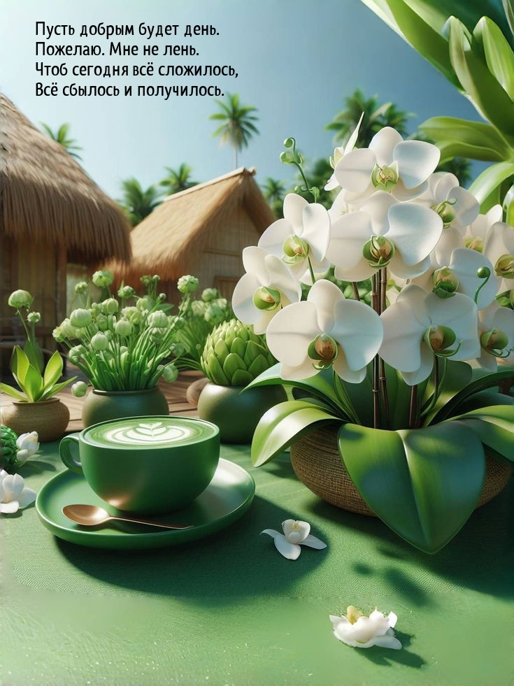 Пусть добрым будет день. Пожелаю. Мне не лень.