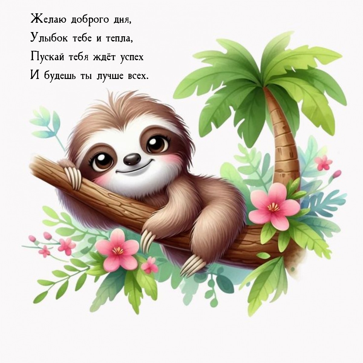 Желаю доброго дня, улыбок тебе и тепла, пускай тебя ждёт успех