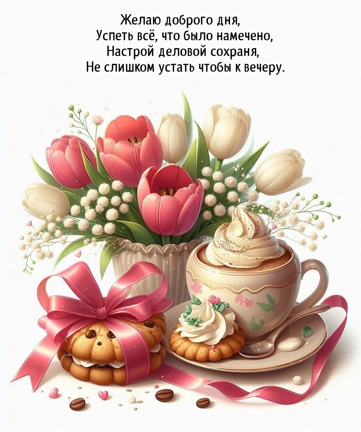 Желаю доброго дня, успеть всё, что было намечено