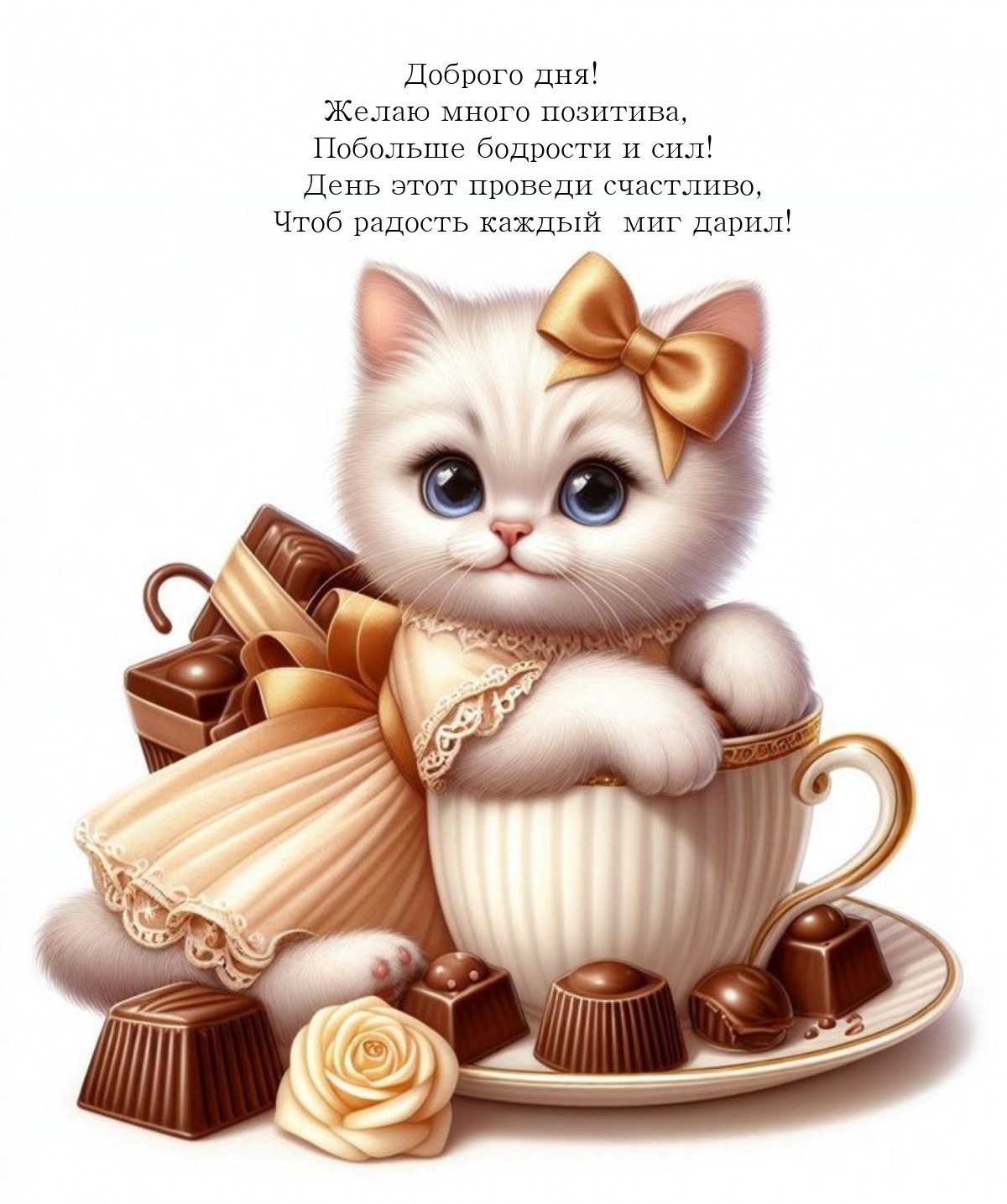 Доброго дня! Желаю много позитива, побольше бодрости и сил!