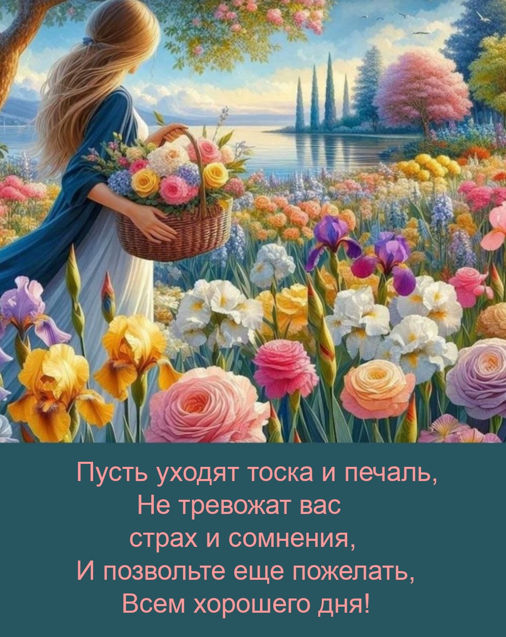 Пусть уходят тоска и печаль, не тревожат вас страх и сомнения