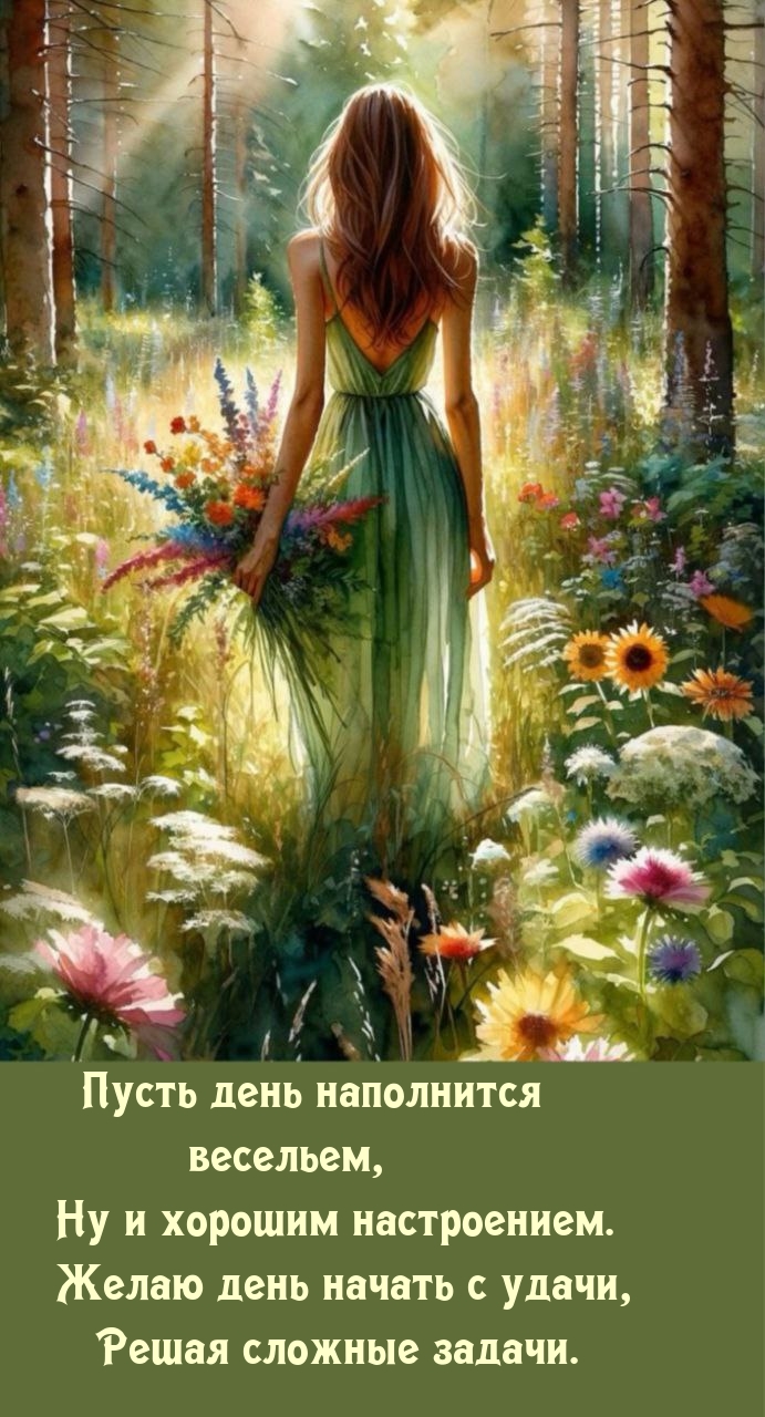 Пусть день наполнится весельем, ну и хорошим настроением. 