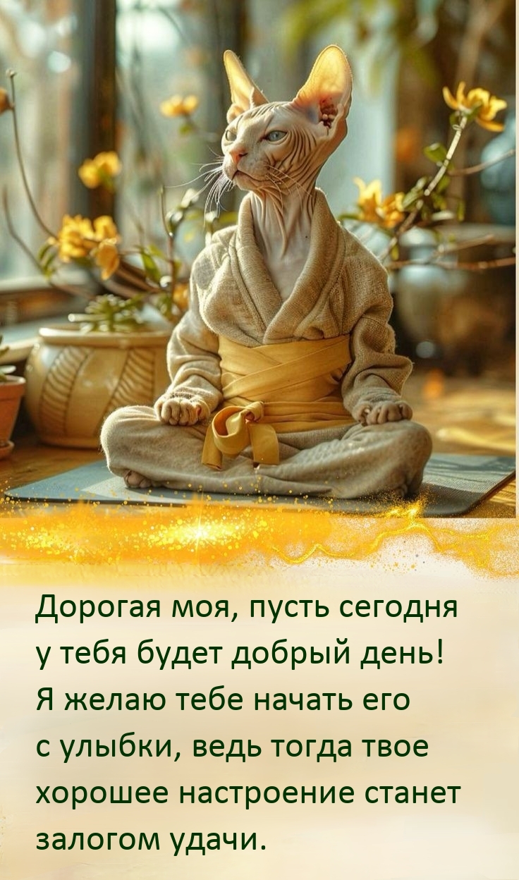Дорогая моя, пусть сегодня у тебя будет добрый день!