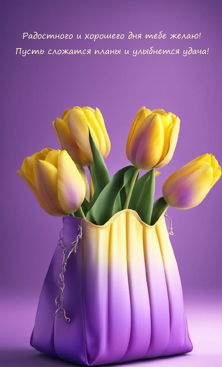 Радостного и хорошего дня! Пусть сложатся планы и улыбнется удача!