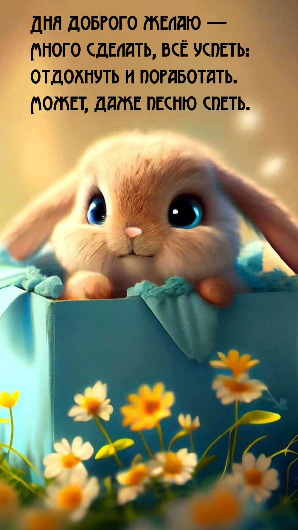 Дня доброго желаю — много сделать, всё успеть: отдохнуть и поработать.